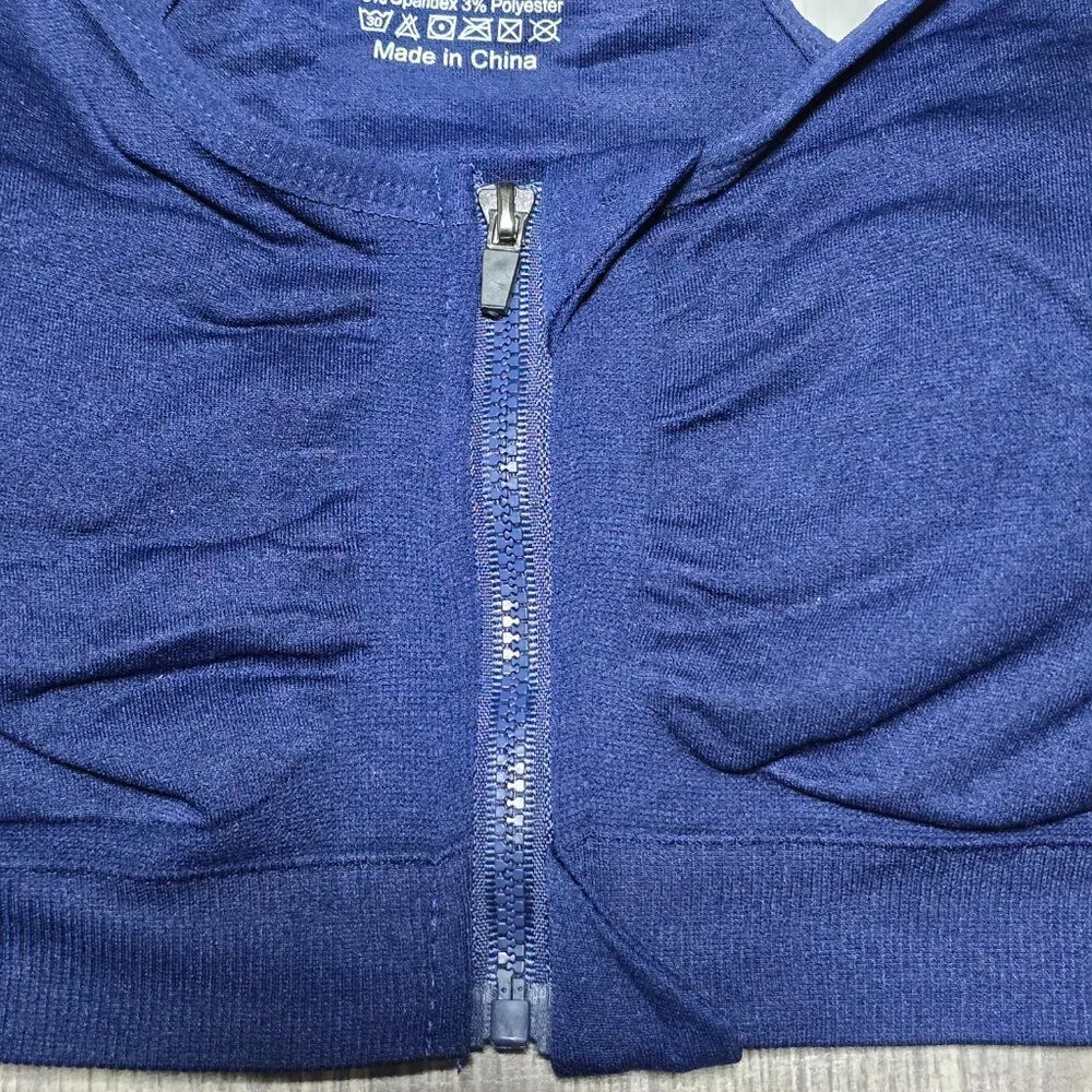 XLarge Zip Front Sports Bra, Post Surgery Bra - Brand New - Picture 2 of 4